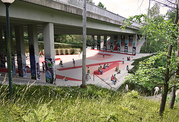 Kozlův žleb ve Zlíně se dočká proměny. Lákat chce na freestylové aktivity