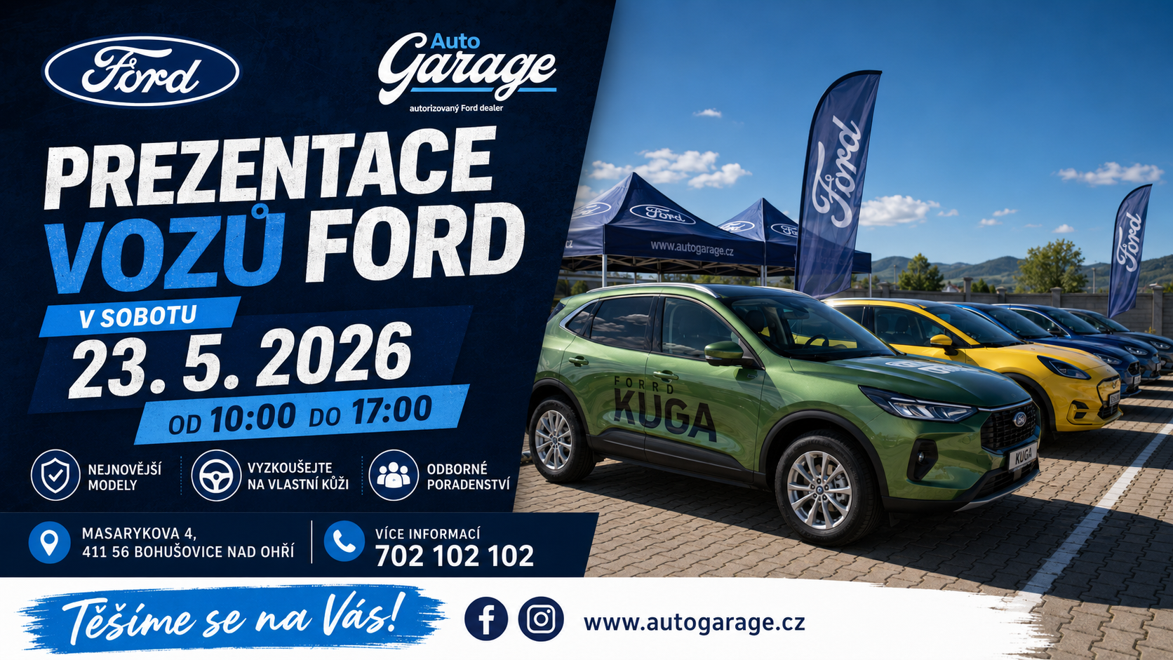 Prezentace vozů Ford v Bohušovicích: v sobotu si auta prohlédnete naživo
